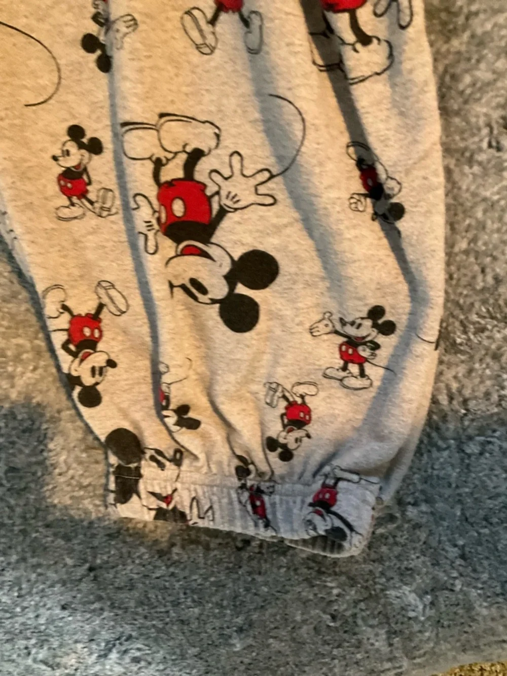 Disney Gray Mickey Mouse Print Pajama Set - Picture 8 of 9